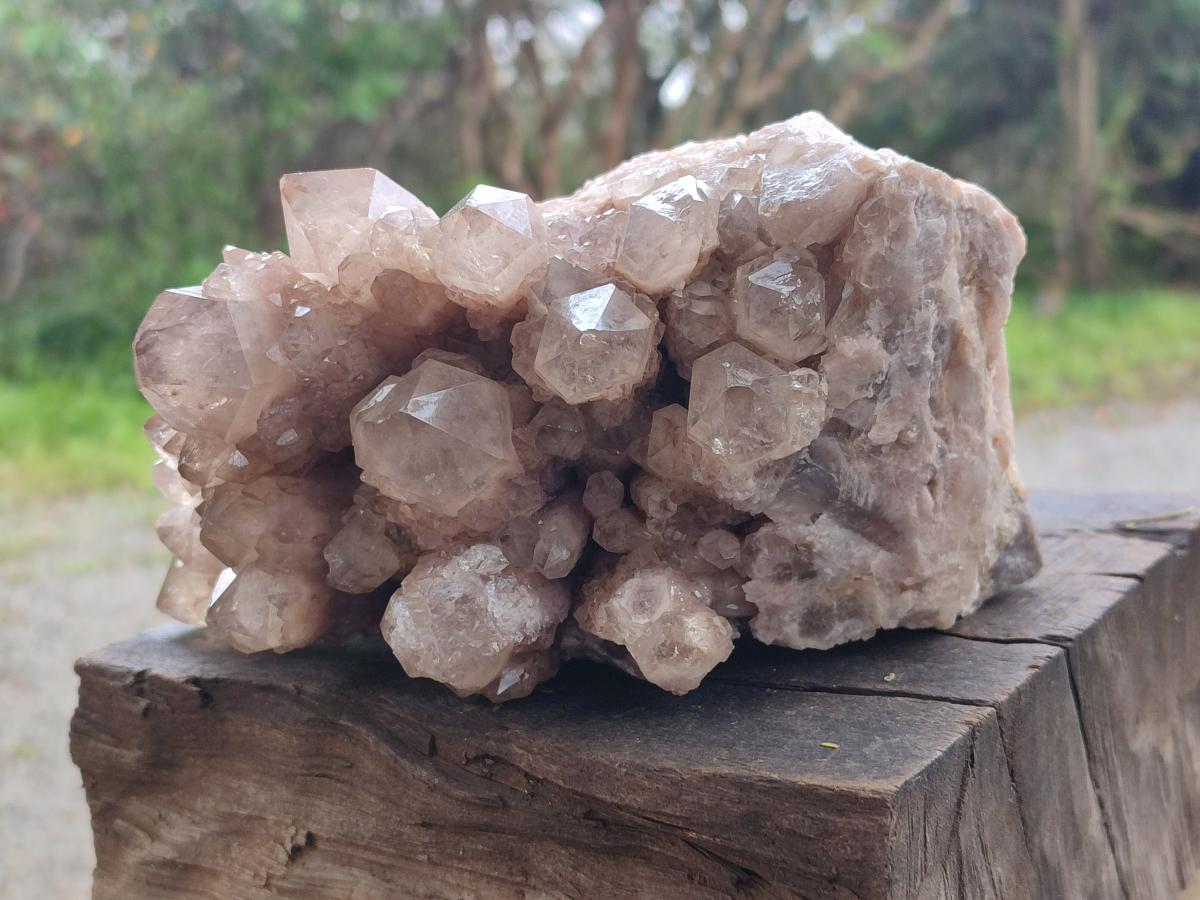 Natural Large Cascading White Phantom Smokey Luena Quartz Cluster x 1 From Luena, Congo - Toprock Gemstones and Minerals 