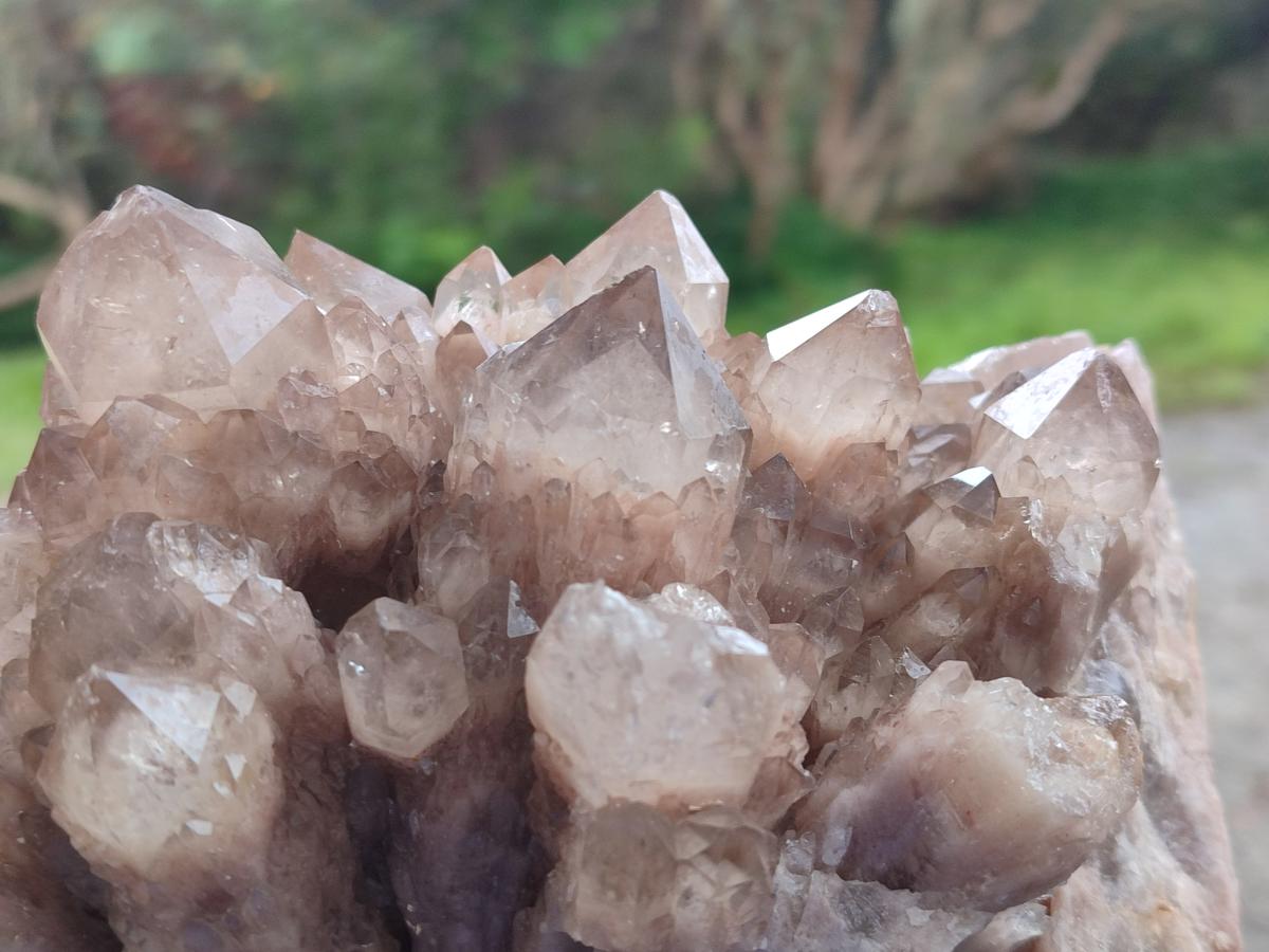 Natural Large Cascading White Phantom Smokey Luena Quartz Cluster x 1 From Luena, Congo - Toprock Gemstones and Minerals 