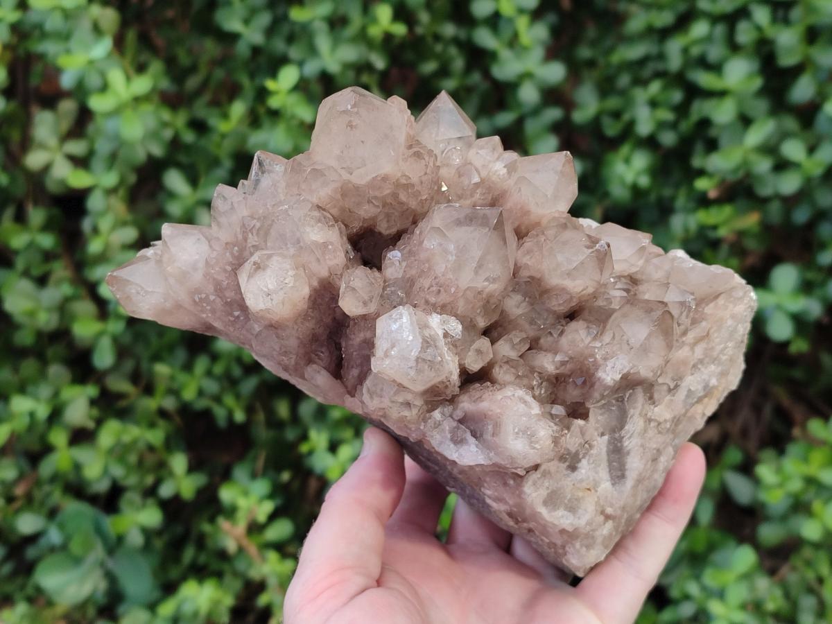 Natural Large Cascading White Phantom Smokey Luena Quartz Cluster x 1 From Luena, Congo - Toprock Gemstones and Minerals 