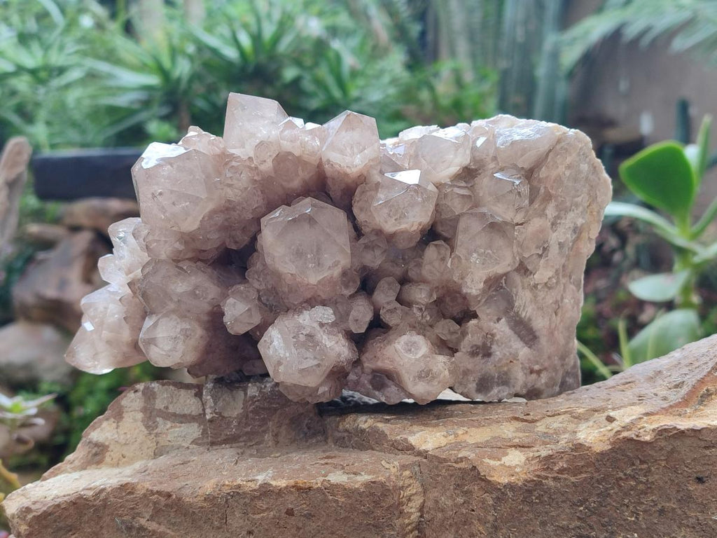 Natural Large Cascading White Phantom Smokey Luena Quartz Cluster x 1 From Luena, Congo - Toprock Gemstones and Minerals 