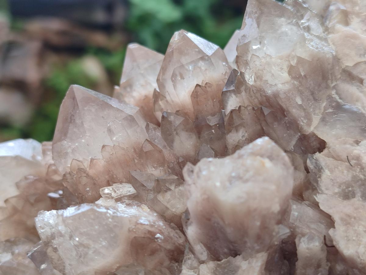 Natural Large Cascading White Phantom Smokey Luena Quartz Cluster x 1 From Luena, Congo - Toprock Gemstones and Minerals 