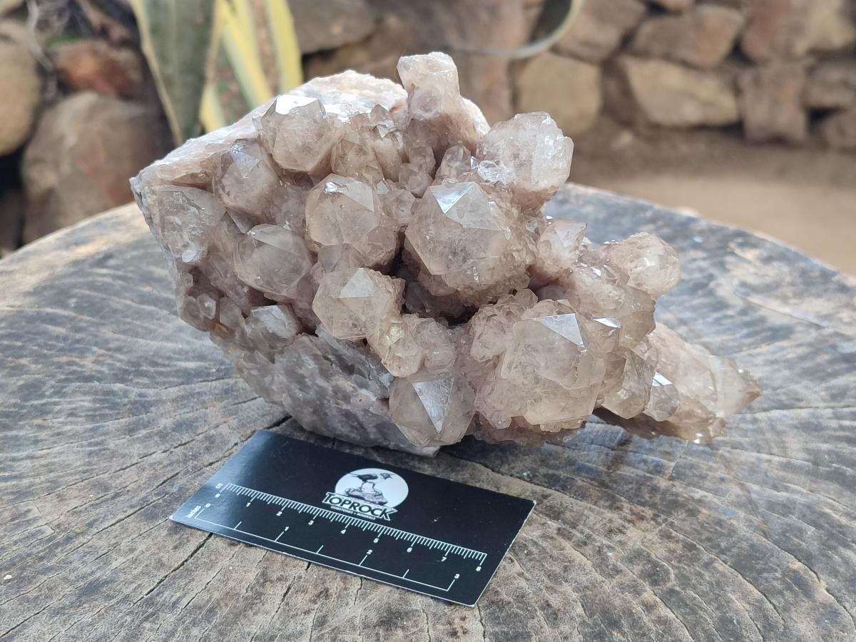 Natural Large Cascading White Phantom Smokey Luena Quartz Cluster x 1 From Luena, Congo - Toprock Gemstones and Minerals 