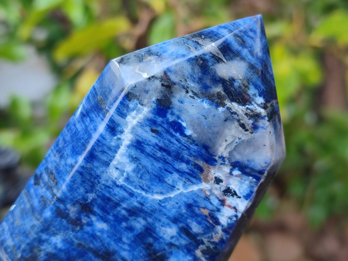 Polished Sodalite Display Crystal Points x 3 From Kunene River, Namibia - Toprock Gemstones and Minerals 