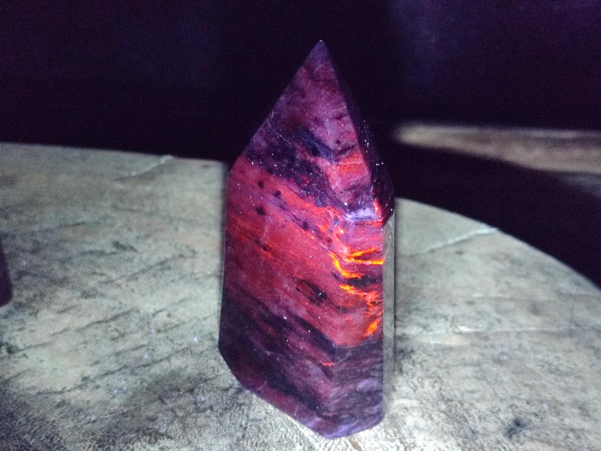 Polished Sodalite Display Crystal Points x 3 From Kunene River, Namibia - Toprock Gemstones and Minerals 