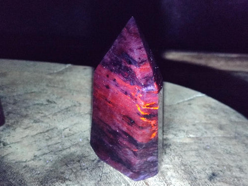 Polished Sodalite Display Crystal Points x 3 From Kunene River, Namibia - Toprock Gemstones and Minerals 