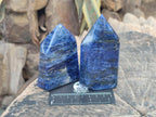 Polished Sodalite Display Crystal Points x 3 From Kunene River, Namibia - Toprock Gemstones and Minerals 