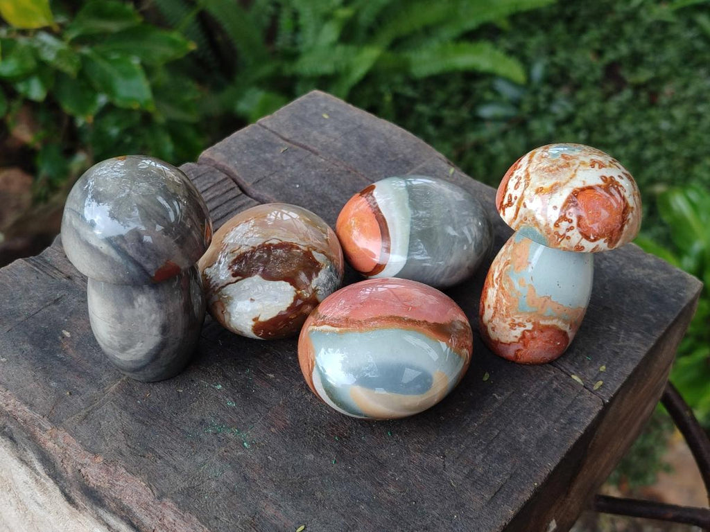 Polished Polychrome Jasper Mixed Pieces x 12 From NW Coast, Madagascar - Toprock Gemstones and Minerals 