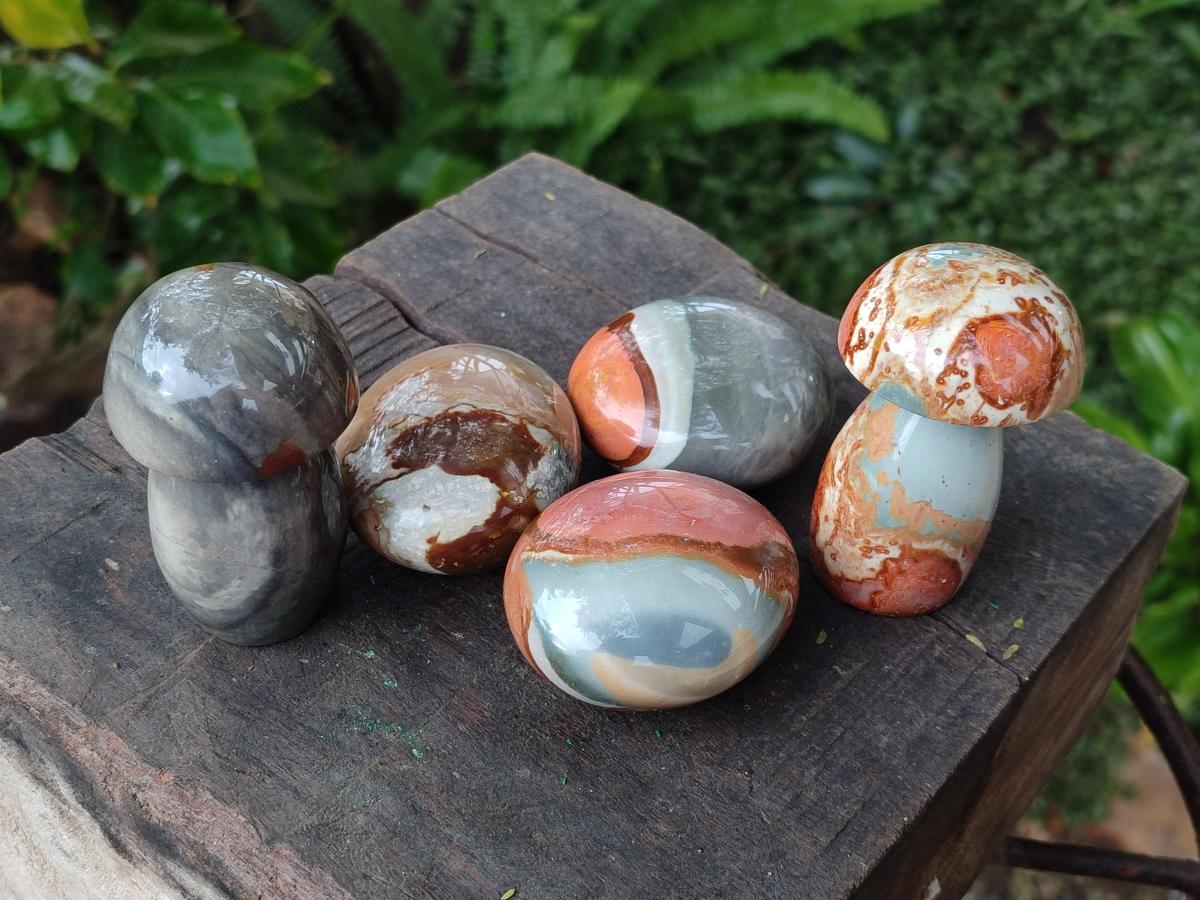 Polished Polychrome Jasper Mixed Pieces x 12 From NW Coast, Madagascar - Toprock Gemstones and Minerals 