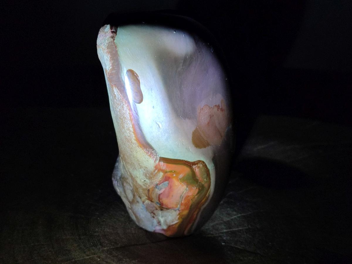 Polished One Side Large Polychrome Jasper Standing Display Piece x 1 From NW Coast, Madagascar - Toprock Gemstones and Minerals 