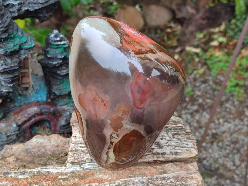 Polished One Side Large Polychrome Jasper Standing Display Piece x 1 From NW Coast, Madagascar - Toprock Gemstones and Minerals 