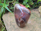 Polished One Side Large Polychrome Jasper Standing Display Piece x 1 From NW Coast, Madagascar - Toprock Gemstones and Minerals 