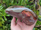 Polished One Side Large Polychrome Jasper Standing Display Piece x 1 From NW Coast, Madagascar - Toprock Gemstones and Minerals 