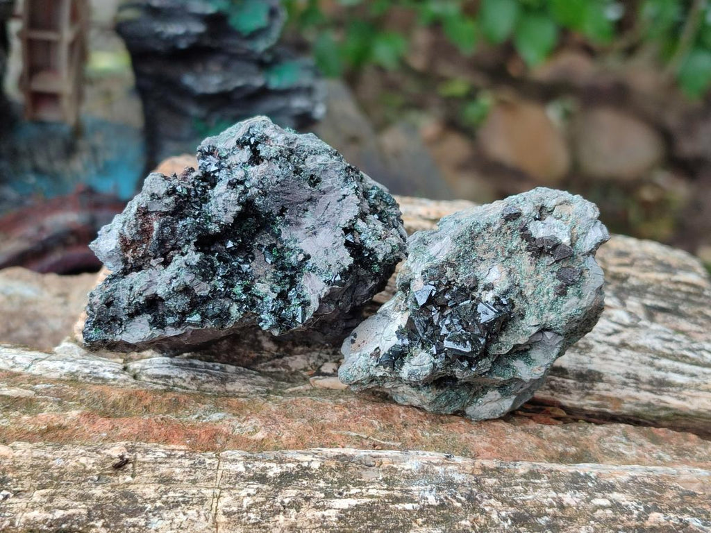 Natural Libethenite Crystals on Dolomite Matrix Specimens x 6 From Shituru, Congo - Toprock Gemstones and Minerals 