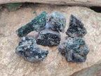 Natural Libethenite Crystals on Dolomite Matrix Specimens x 6 From Shituru, Congo - Toprock Gemstones and Minerals 