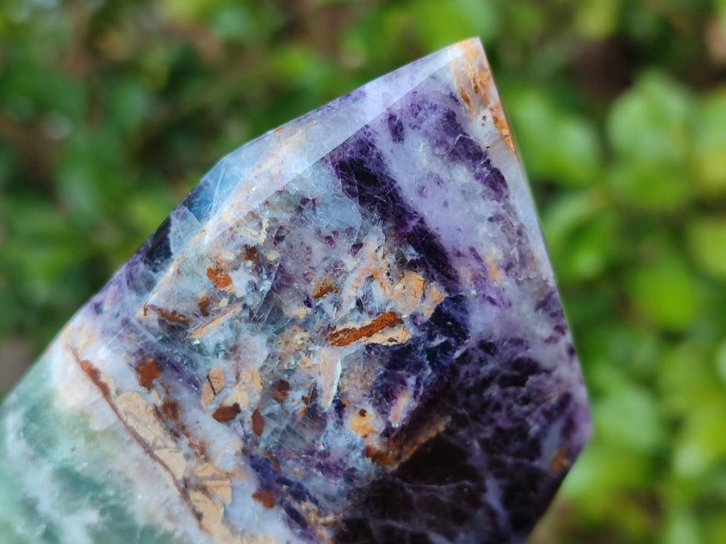Polished Watermelon Fluorite Display Crystal Points x 3 From Uis, Namibia - Toprock Gemstones and Minerals 