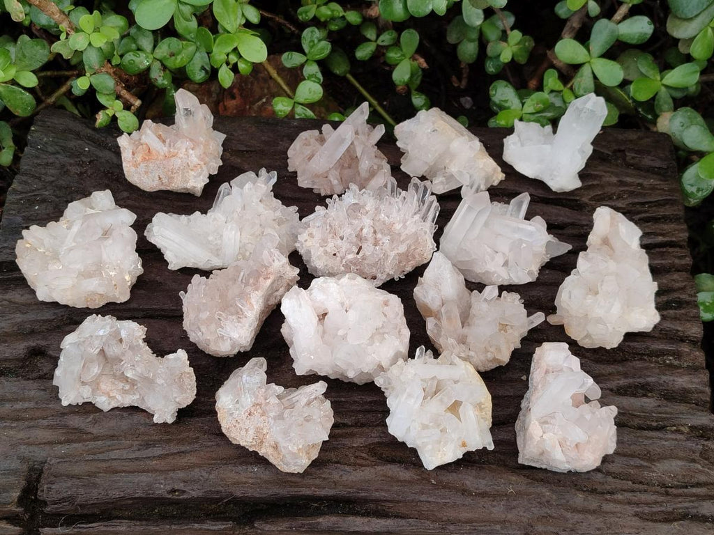 Natural Malagasy Quartz Clusters x 24 From Madagascar - Toprock Gemstones and Minerals 