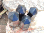 Polished Black Basalt Display Crystal Points x 12 From Madagascar - Toprock Gemstones and Minerals 