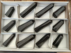 Polished Black Basalt Display Crystal Points x 12 From Madagascar - Toprock Gemstones and Minerals 