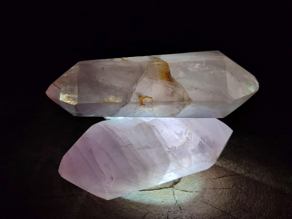 Polished Double Terminated Gemmy Rose Quartz Crystals x 6 From Madagascar - Toprock Gemstones and Minerals 