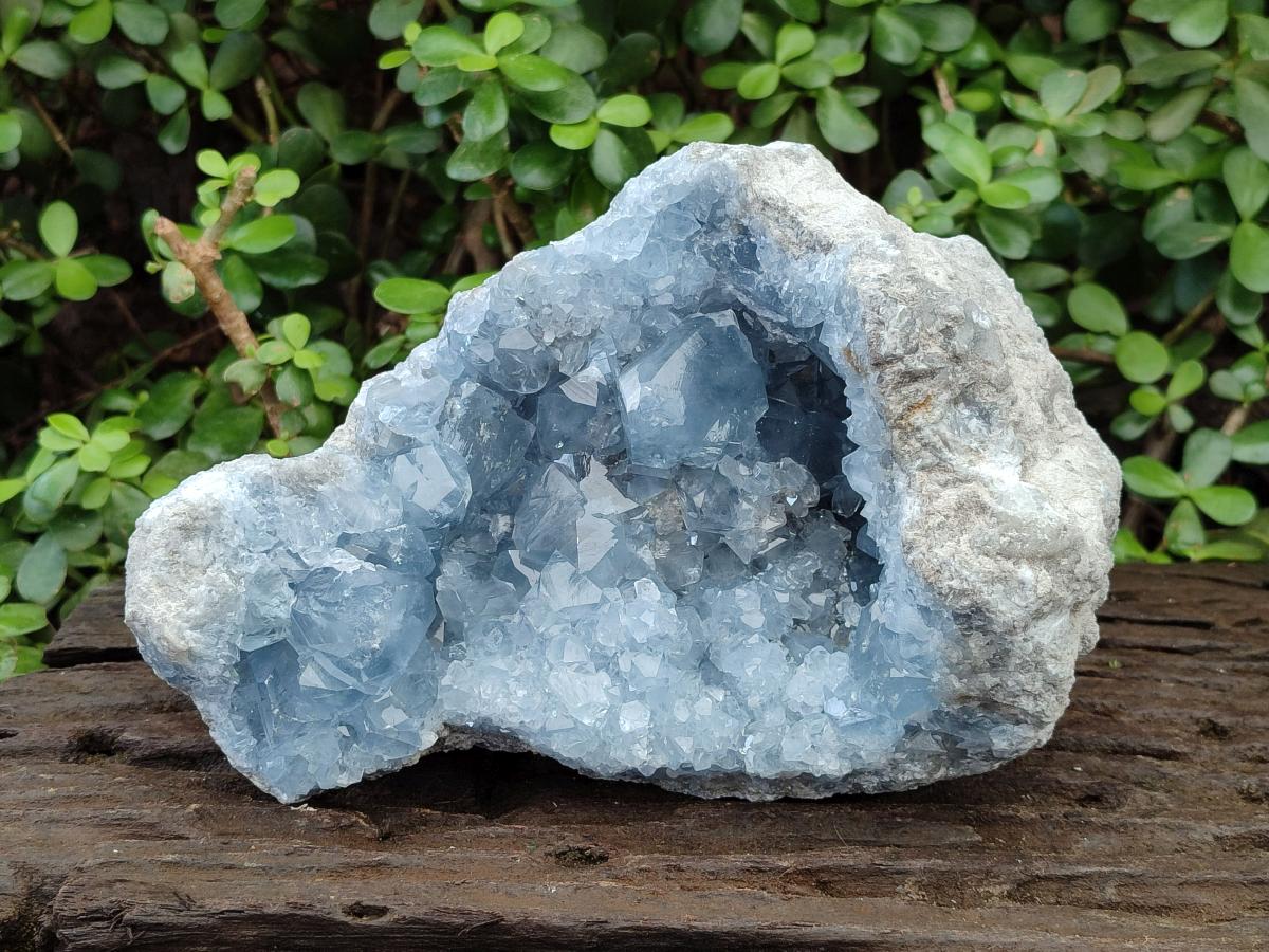 Natural Large Blue Celestite Geode Specimen x 1 From Sakoany, Madagascar - Toprock Gemstones and Minerals 