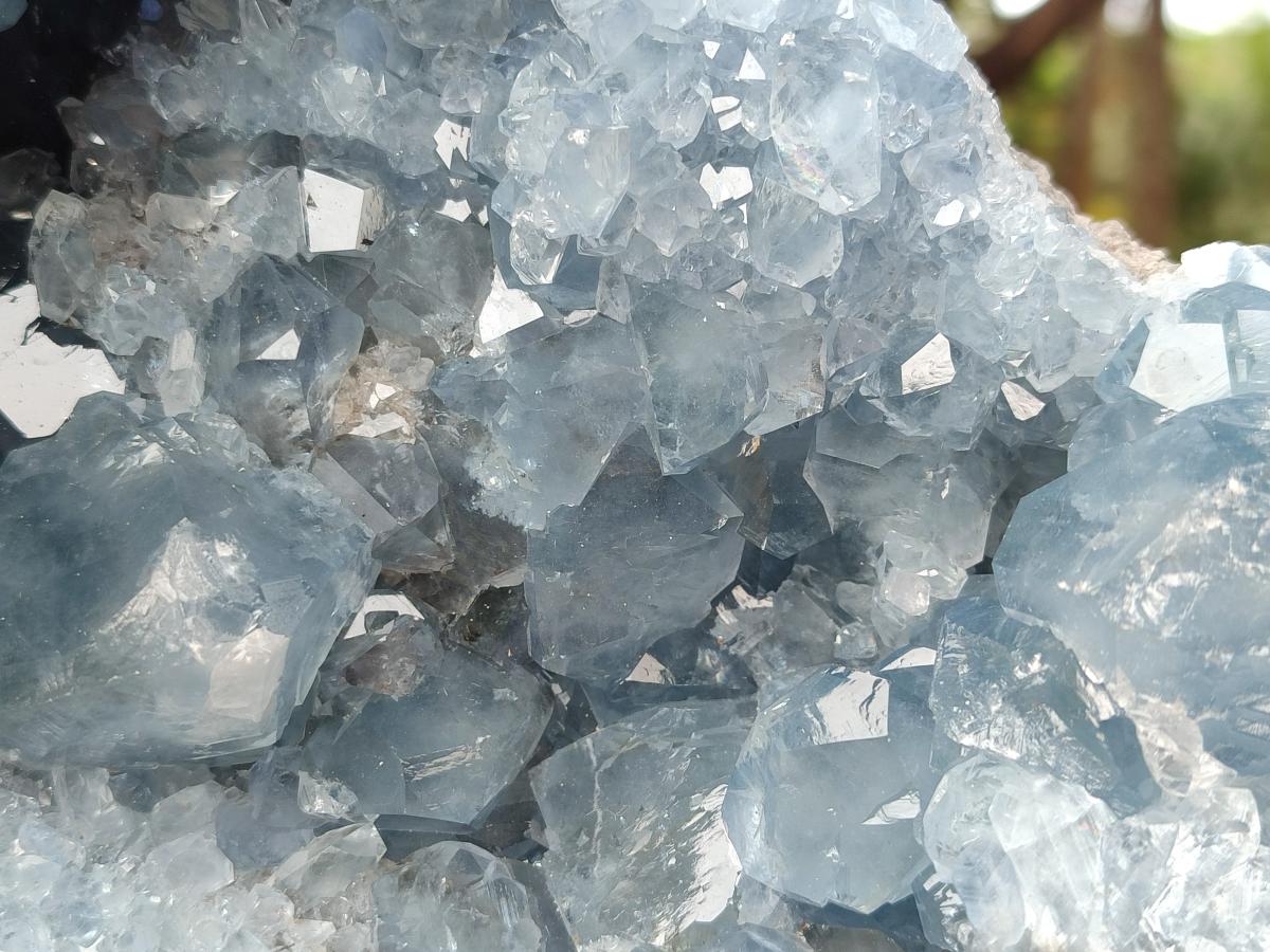 Natural Large Blue Celestite Geode Specimen x 1 From Sakoany, Madagascar - Toprock Gemstones and Minerals 