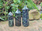 Polished Stromatolite Display Crystal Points x 3 From Katsepy, Madagascar - Toprock Gemstones and Minerals 