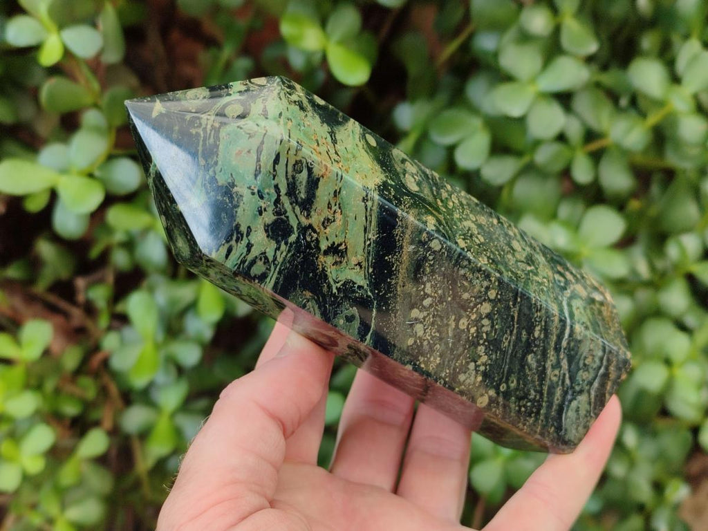 Polished Stromatolite Display Crystal Points x 3 From Katsepy, Madagascar - Toprock Gemstones and Minerals 