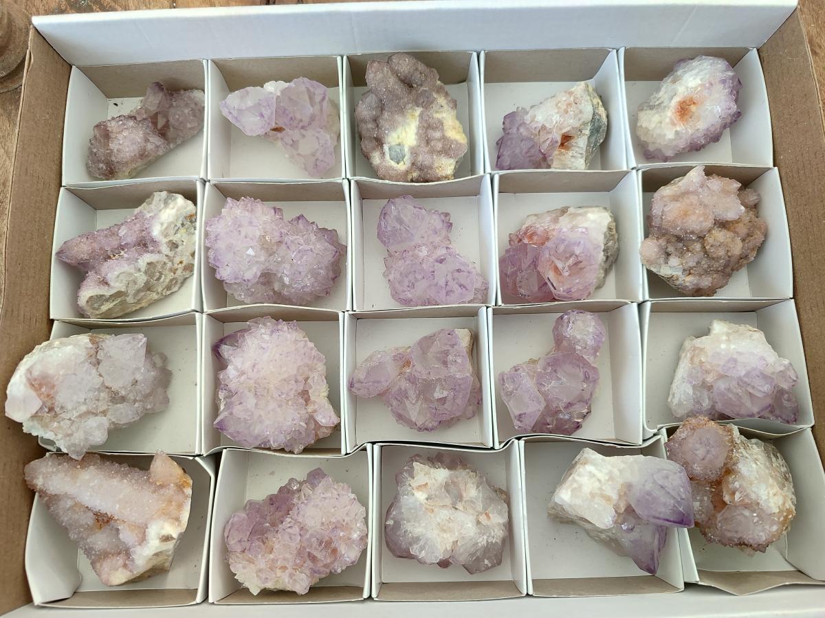 Natural Spirit Amethyst Clusters x 20 From Boekenhouthoek, South Africa - Toprock Gemstones and Minerals 