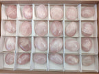 Polished Gemmy Rose Quartz Palm Stones x 24 From Madagascar - Toprock Gemstones and Minerals 
