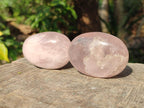 Polished Gemmy Rose Quartz Palm Stones x 24 From Madagascar - Toprock Gemstones and Minerals 