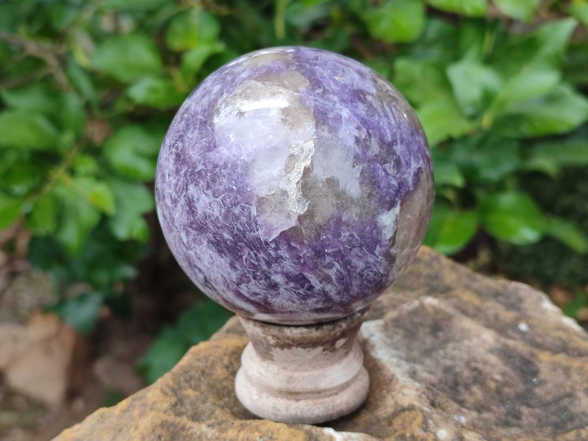 Polished Lepidolite Spheres x 4 From Ambatondrazaka, Madagascar - Toprock Gemstones and Minerals 