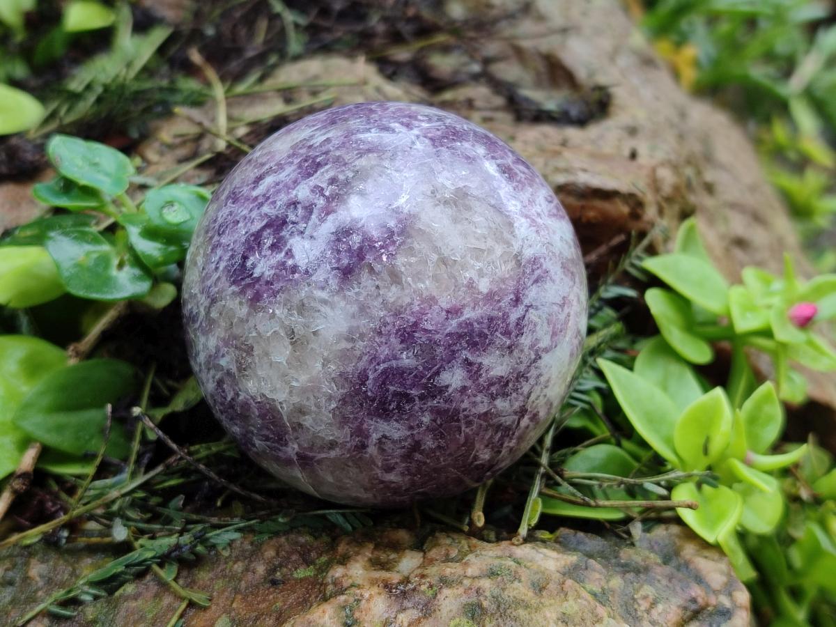 Polished Lepidolite Spheres x 4 From Ambatondrazaka, Madagascar - Toprock Gemstones and Minerals 