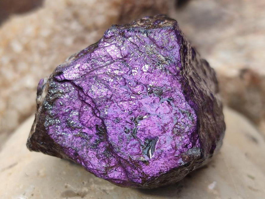 Natural Metallic Cobbed Purpurite Specimens x 6 From Erongo, Namibia - Toprock Gemstones and Minerals 