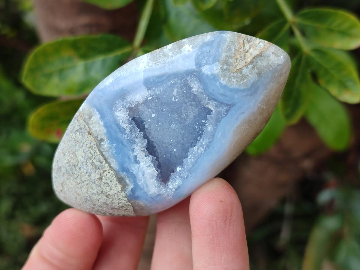 Polished Blue Lace Agate Free Forms x 12 From Nsanje, Malawi - Toprock Gemstones and Minerals 