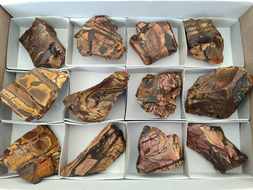 Natural Nguni Jasper Cobbed Specimens x 12 From Northern Cape, South Africa - Toprock Gemstones and Minerals 