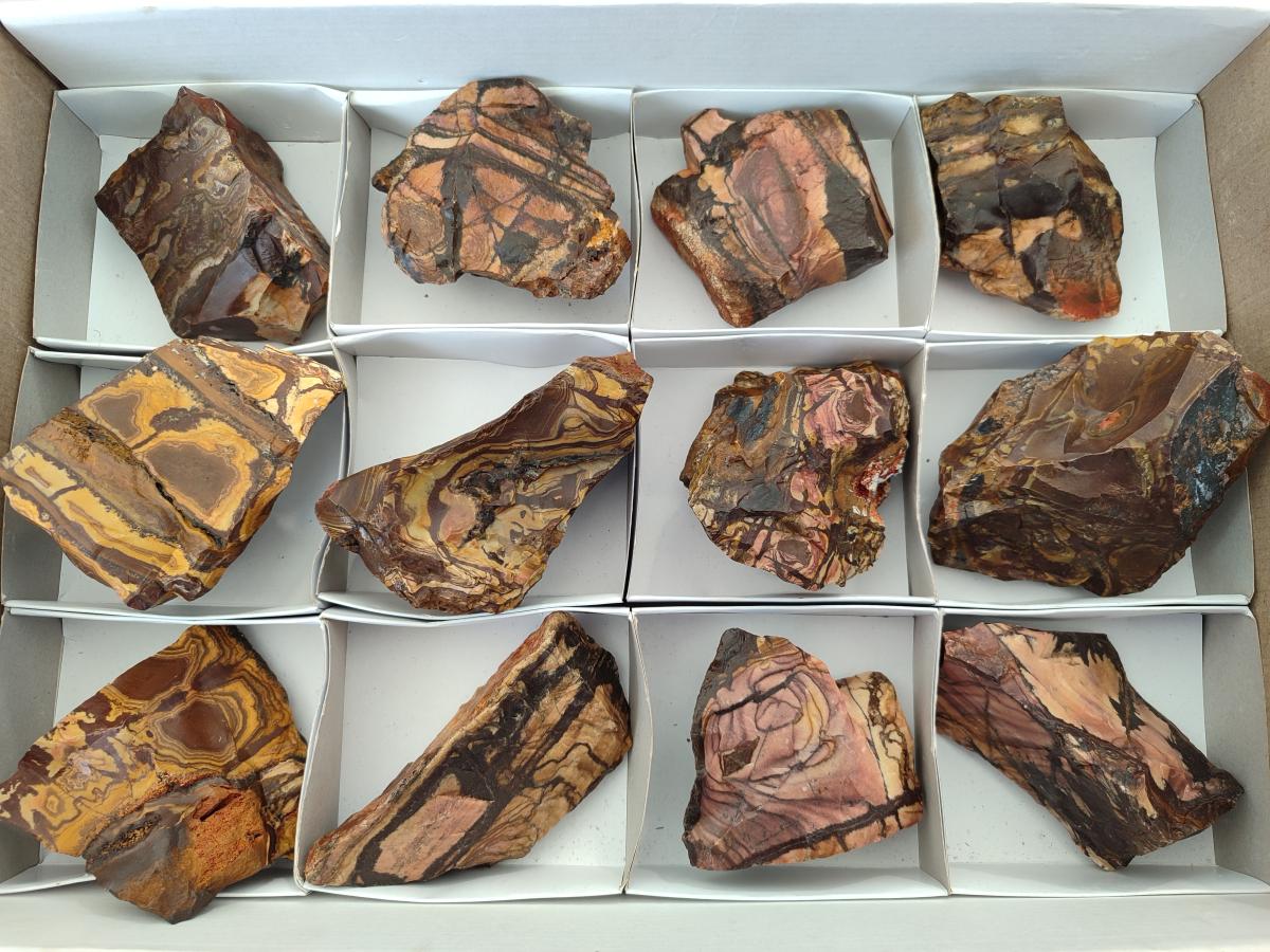 Natural Nguni Jasper Cobbed Specimens x 12 From Northern Cape, South Africa - Toprock Gemstones and Minerals 