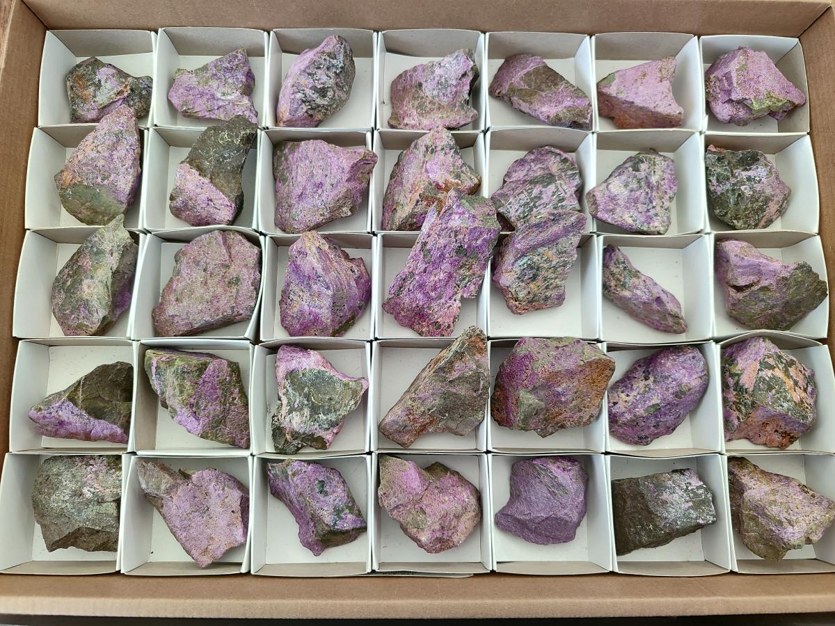 Natural Cobbed Stichtite Specimens x 35 From Barberton, South Africa - Toprock Gemstones and Minerals 