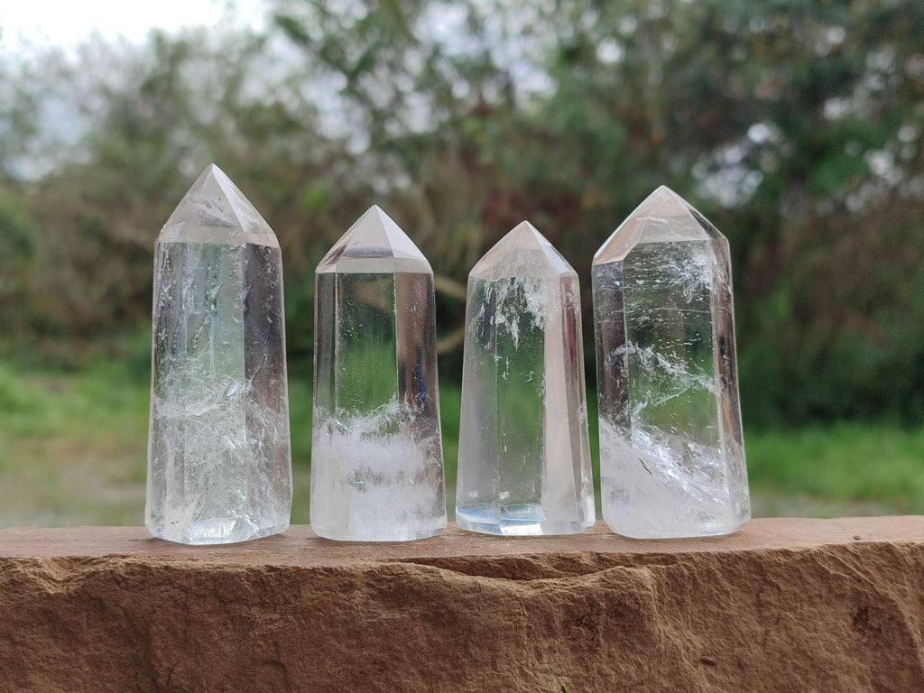 Polished Clear Quartz Display Crystal Points x 12 From Madagascar - Toprock Gemstones and Minerals 