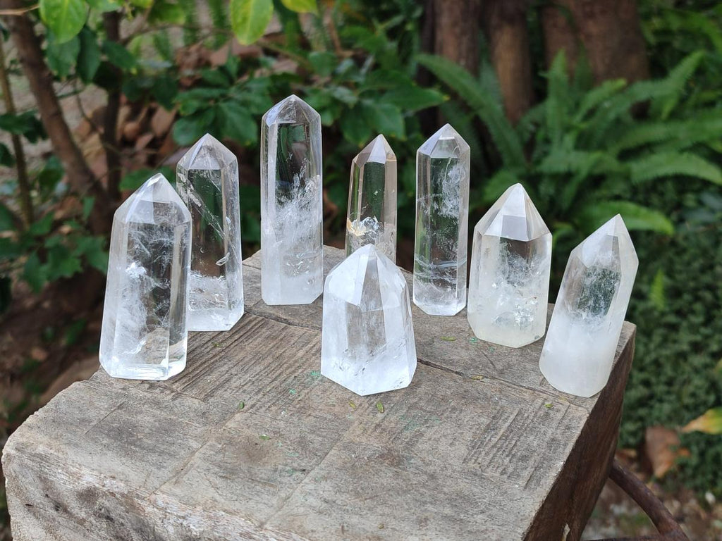 Polished Clear Quartz Display Crystal Points x 12 From Madagascar - Toprock Gemstones and Minerals 