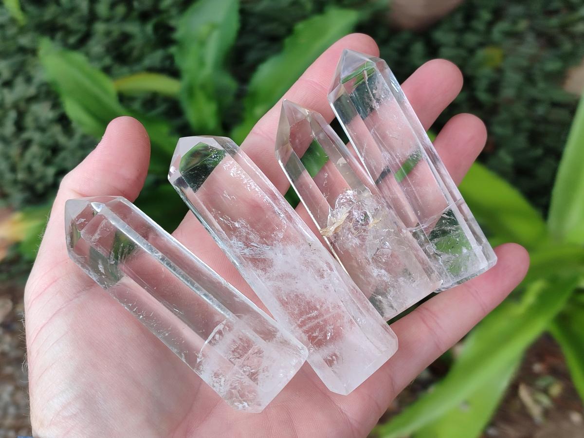 Polished Clear Quartz Display Crystal Points x 12 From Madagascar - Toprock Gemstones and Minerals 