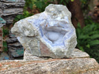 Natural Blue Lace Agate Geode Specimens x 4 From Nsanje, Malawi - Toprock Gemstones and Minerals 