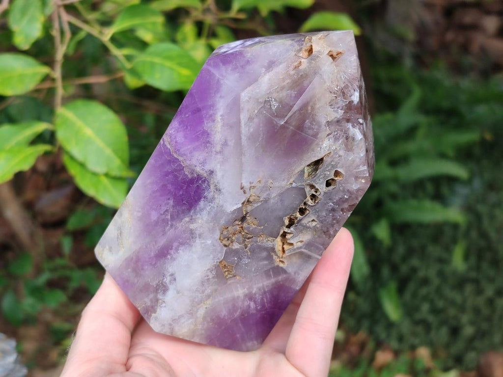 Polished Chevron Amethyst Display Crystal Points x 2 From Madagascar - Toprock Gemstones and Minerals 