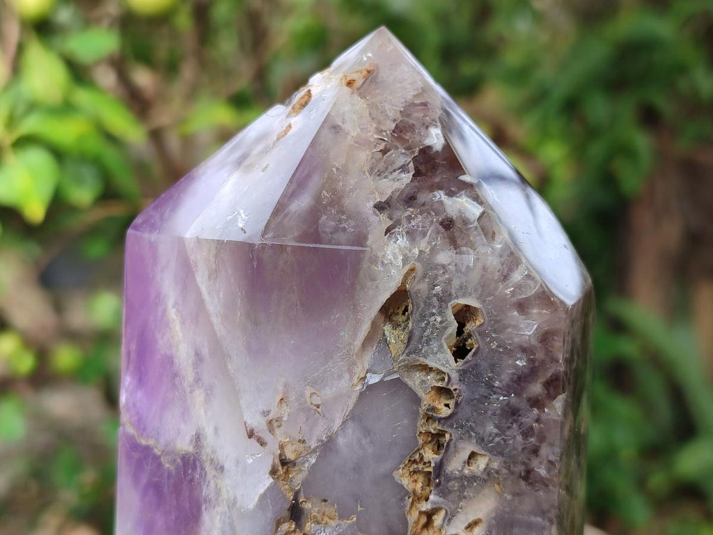 Polished Chevron Amethyst Display Crystal Points x 2 From Madagascar - Toprock Gemstones and Minerals 
