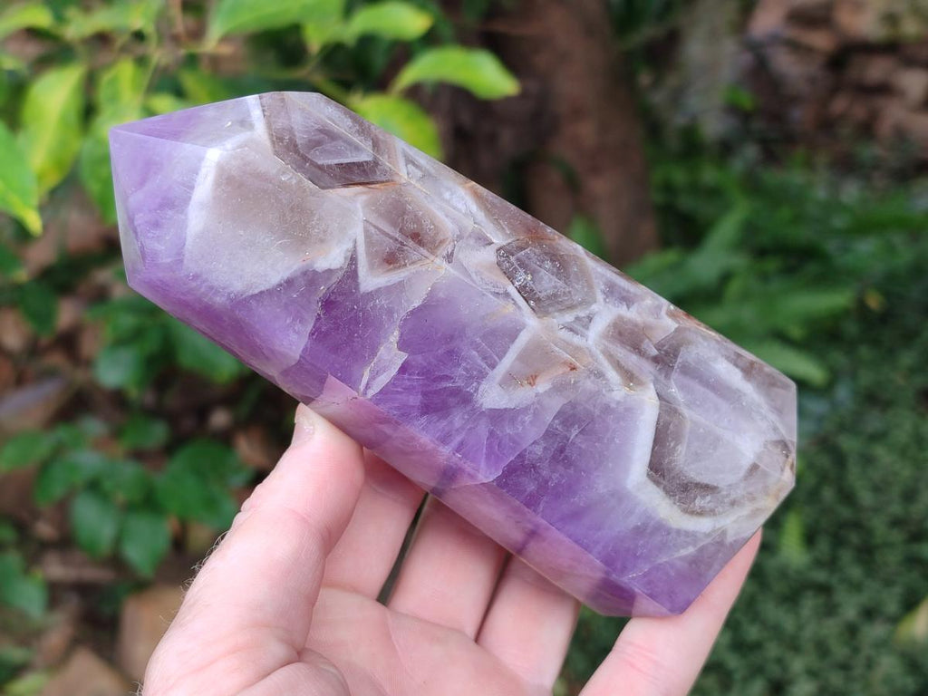 Polished Chevron Amethyst Display Crystal Points x 2 From Madagascar - Toprock Gemstones and Minerals 