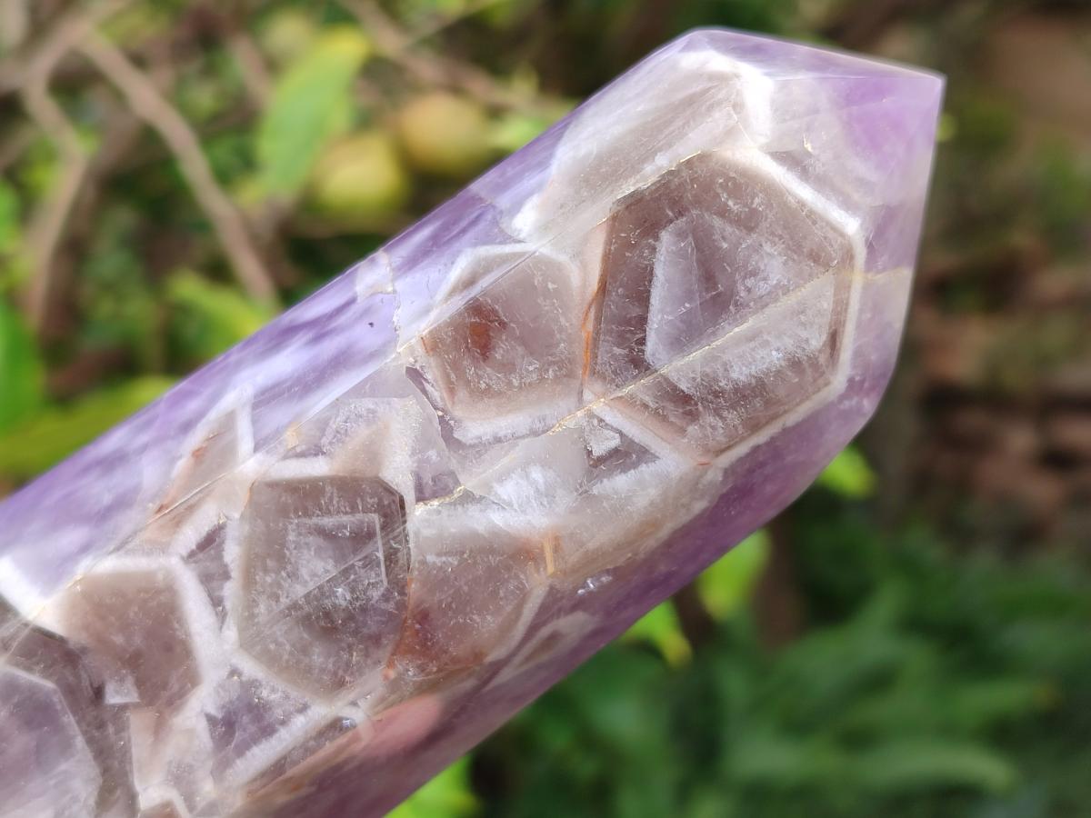 Polished Chevron Amethyst Display Crystal Points x 2 From Madagascar - Toprock Gemstones and Minerals 