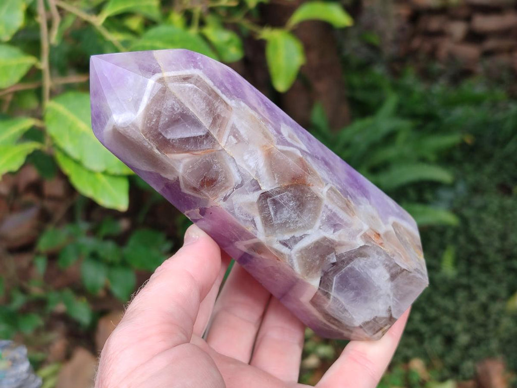 Polished Chevron Amethyst Display Crystal Points x 2 From Madagascar - Toprock Gemstones and Minerals 