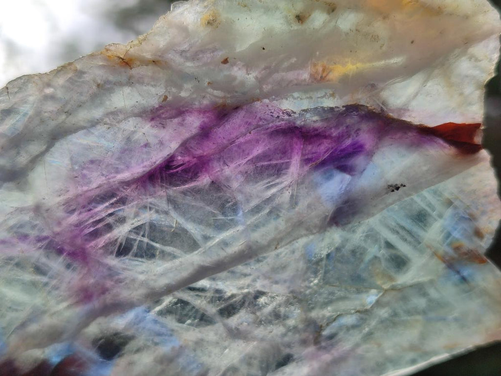 Polished Watermelon Fluorite Slices x 6 From Madagascar - Toprock Gemstones and Minerals 