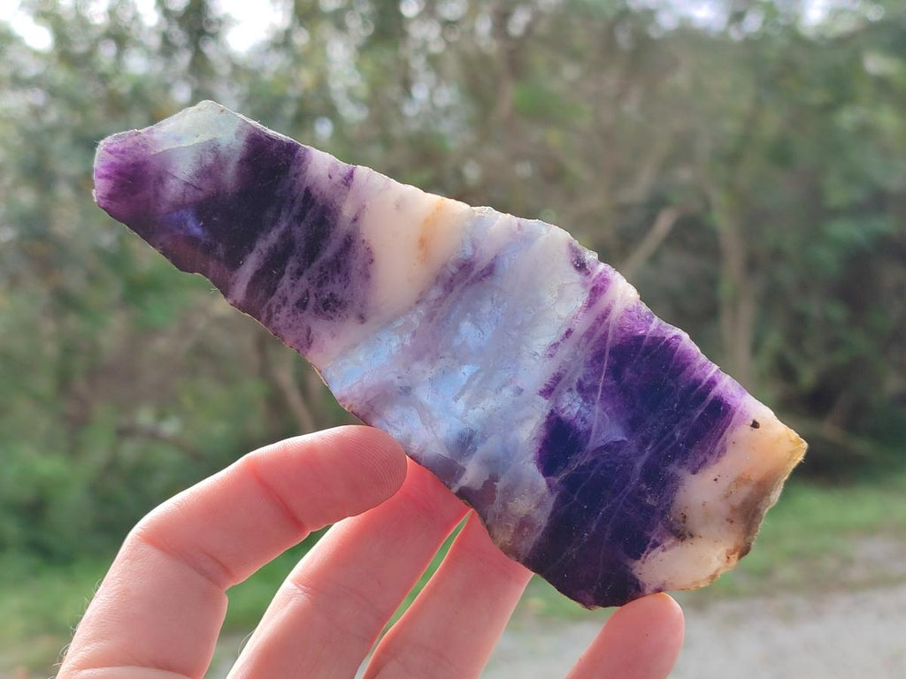 Polished Watermelon Fluorite Slices x 6 From Madagascar - Toprock Gemstones and Minerals 
