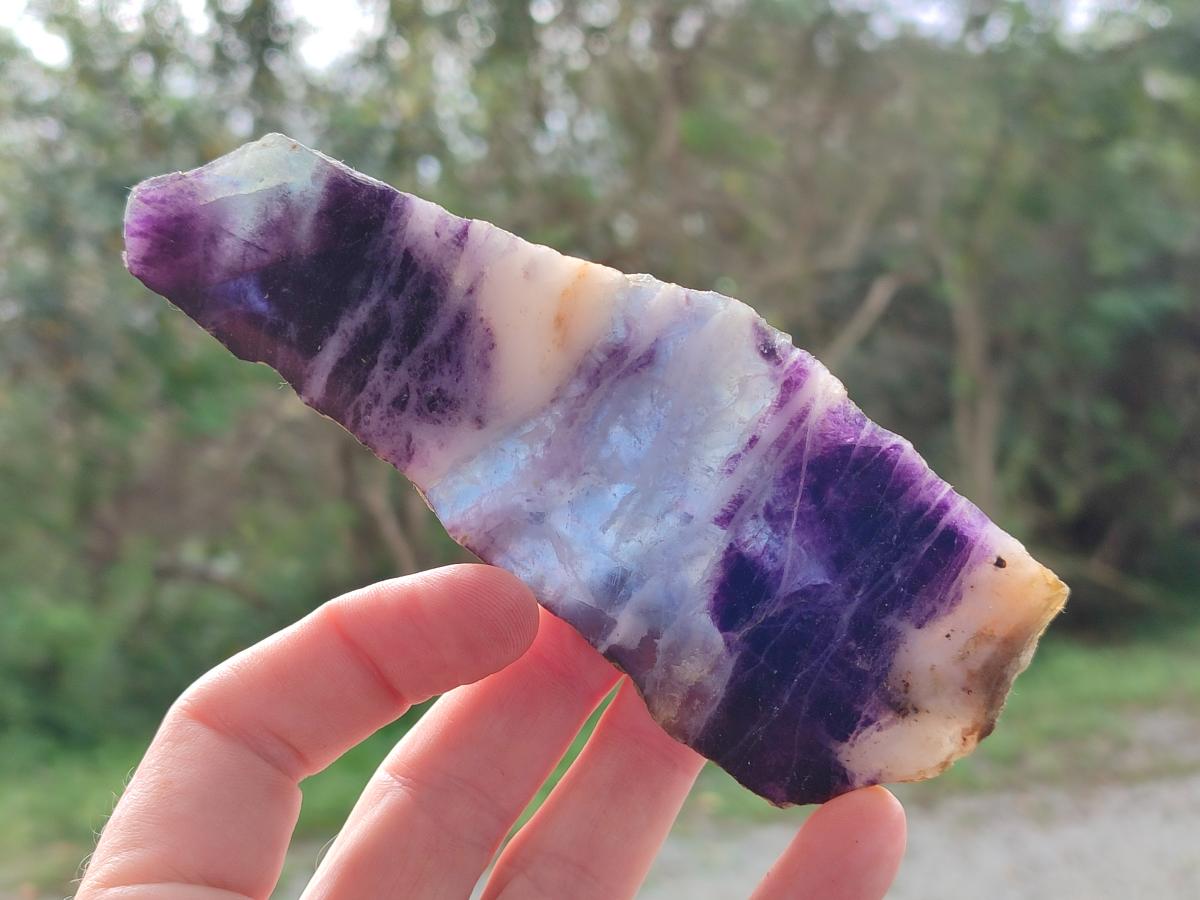 Polished Watermelon Fluorite Slices x 6 From Madagascar - Toprock Gemstones and Minerals 