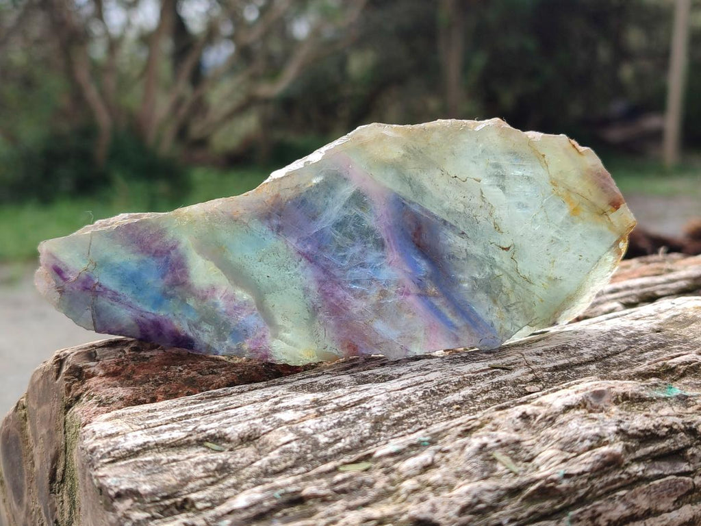 Polished Watermelon Fluorite Slices x 6 From Madagascar - Toprock Gemstones and Minerals 
